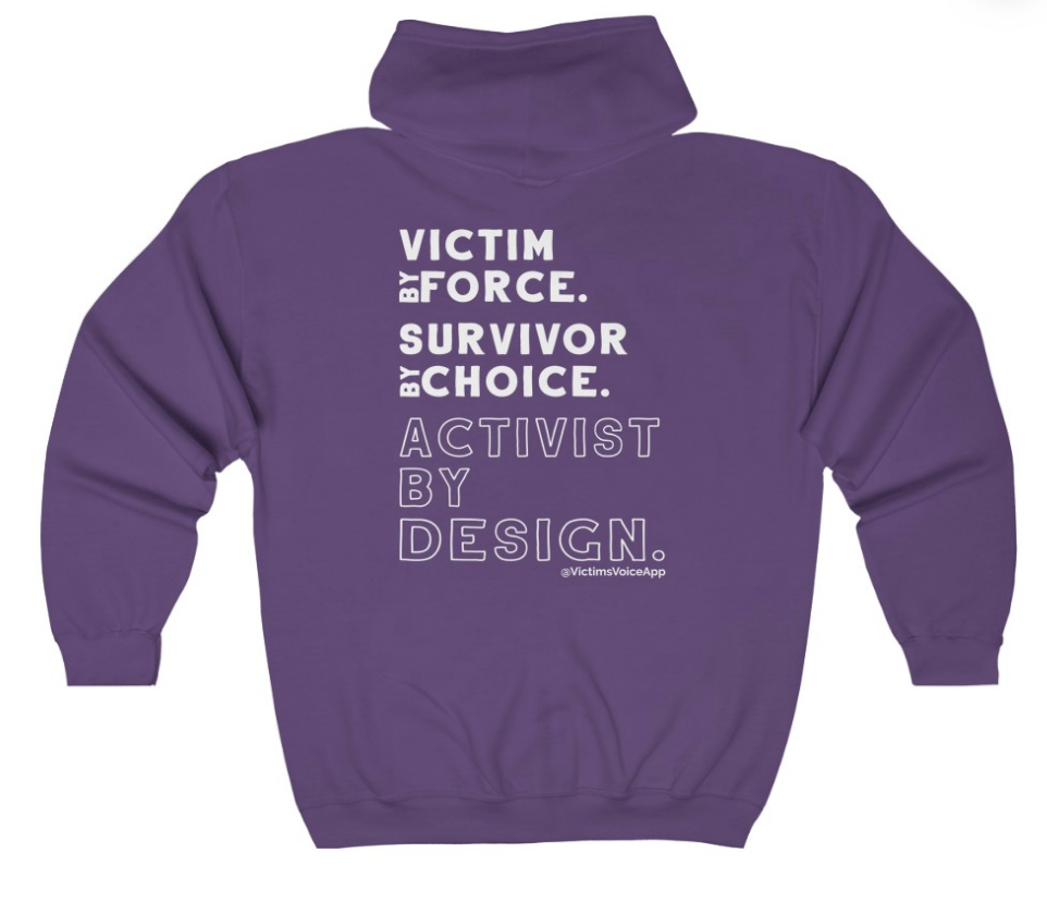 Victim Survivor Activist Full Zip Hooded Sweatshirt